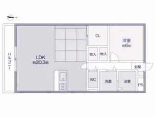 高畑T-1マンション【3階】の間取り