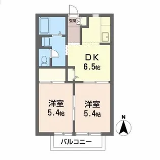 宮城県岩沼市桑原2【アパート】の間取り