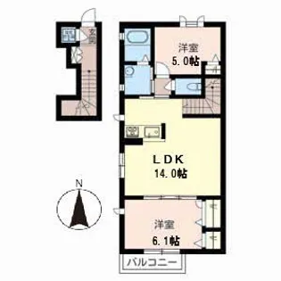 ラ・グリシン【2階】の間取り