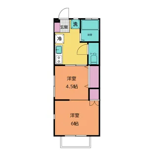 コーポK2【1階】の間取り