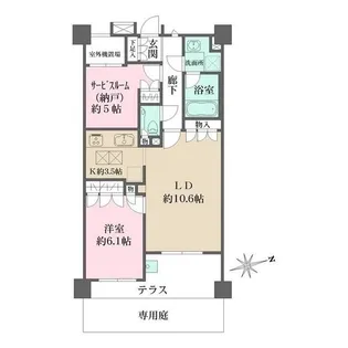 東京都世田谷区北沢1【マンション】の間取り