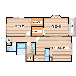 カーサ・フィオーレ【1階】の間取り