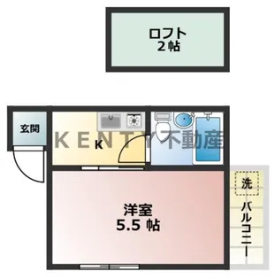 松林堂SK第6マンション【3階】の間取り