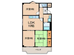 サン・ウエストの間取り