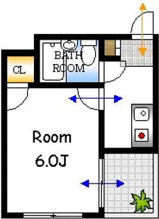 Esperanza竹屋町(旧:エイマビル)【2階】の間取り