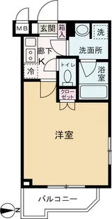 ルーブル武蔵中原伍番館【2階】の間取り