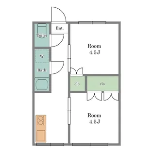 コーポ千代荘【2階】の間取り
