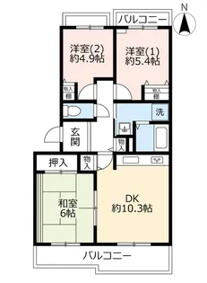 UR高槻・阿武山十番街【4階】の間取り