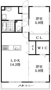 ガーデンヒルズ城南VIII【1階】の間取り