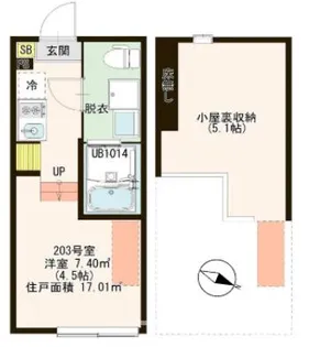 ハーモニーテラス北小岩XIX【2階】の間取り
