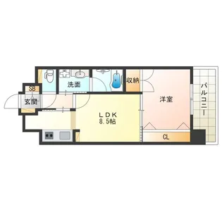 LAGRECE福島【9階】の間取り