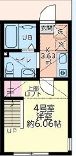 ルミオ霞ヶ関【1階】の間取り