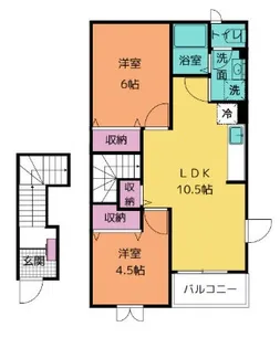 キャメロット御殿場B【2階】の間取り