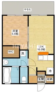 プリオール・マ・メゾン【1階】の間取り