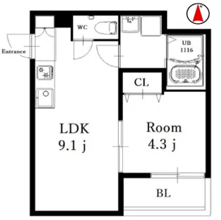 エヌアンドエスヴィラII【2階】の間取り