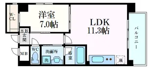 コリエンテ大宮【3階】の間取り