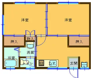 サンフラットA【2階】の間取り