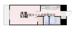 ギャラン赤間駅前【3階】の間取り