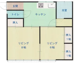 やなぎやハイツL棟【2階】の間取り