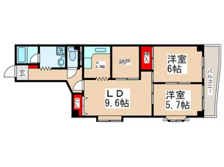 ロイヤルハイツ国立【3階】の間取り