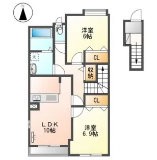 シエロ パティオ【2階】の間取り