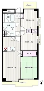 浦和パークファミリアA棟【2階】の間取り