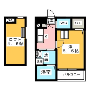 デュアリーナ本陣【2階】の間取り
