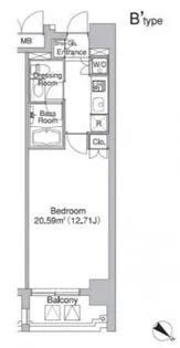 レジディア市ヶ谷II【9階】の間取り
