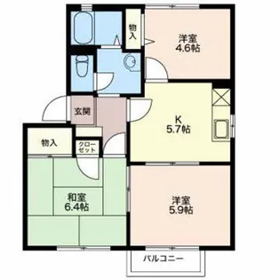 プラムロード B【1階】の間取り