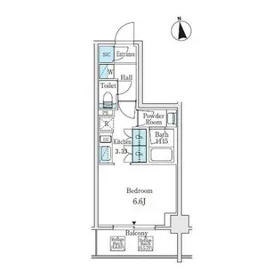 エムレジデンス中野坂上【3階】の間取り