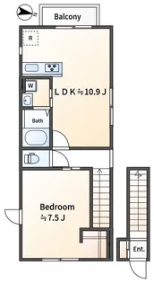 ホリテラスII【2階】の間取り