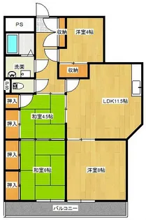 ライオンズレジデンス【2階】の間取り