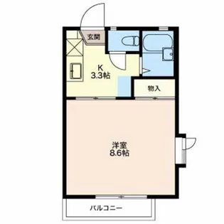 レーベン美里B【2階】の間取り