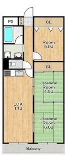 ドエル大正【4階】の間取り