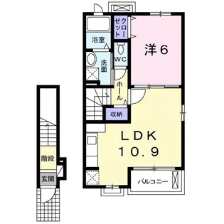 ベルヴィーI【2階】の間取り