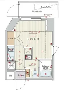 セリュークス横濱阪東橋【1階】の間取り