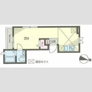 パルティール駒沢【1階】の間取り