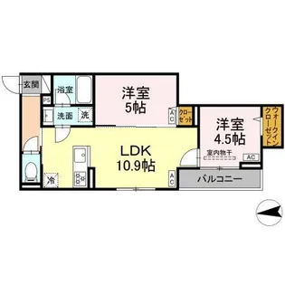 セレスティア六町IV【2階】の間取り