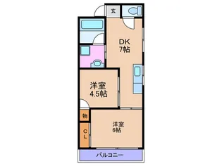 フェリーチェ福島北【2階】の間取り