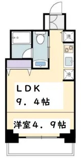 クリスタルブライト天満橋リバーサイド【3階】の間取り