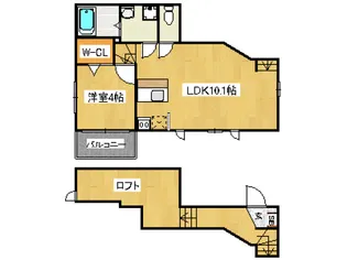 CB天神南リバーテラス2【1階】の間取り