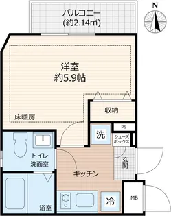 ピアコートTM東武練馬 五番館【1階】の間取り