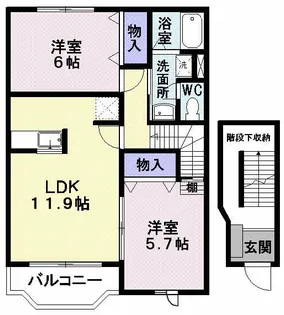 ビラ・シャルマン A【2階】の間取り