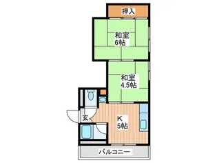 コ-ポ萱島【3階】の間取り