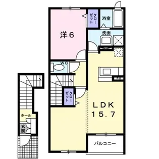 ルピナス B棟【2階】の間取り