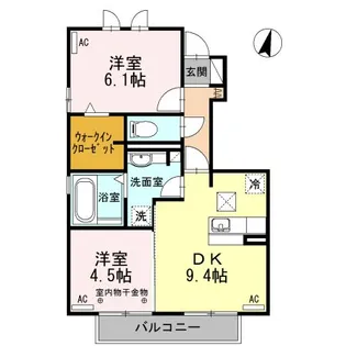 シャトーT B【1階】の間取り