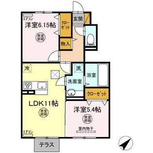 Tetto Verde(テットヴェルデ)【1階】の間取り