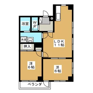 第2アーク山崎【3階】の間取り