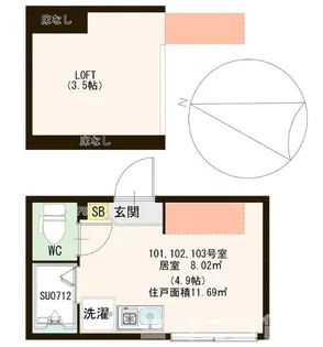 ハーモニーテラス板橋本町【1階】の間取り