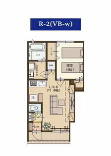 ユーソニアン・La Mer見附【1階】の間取り